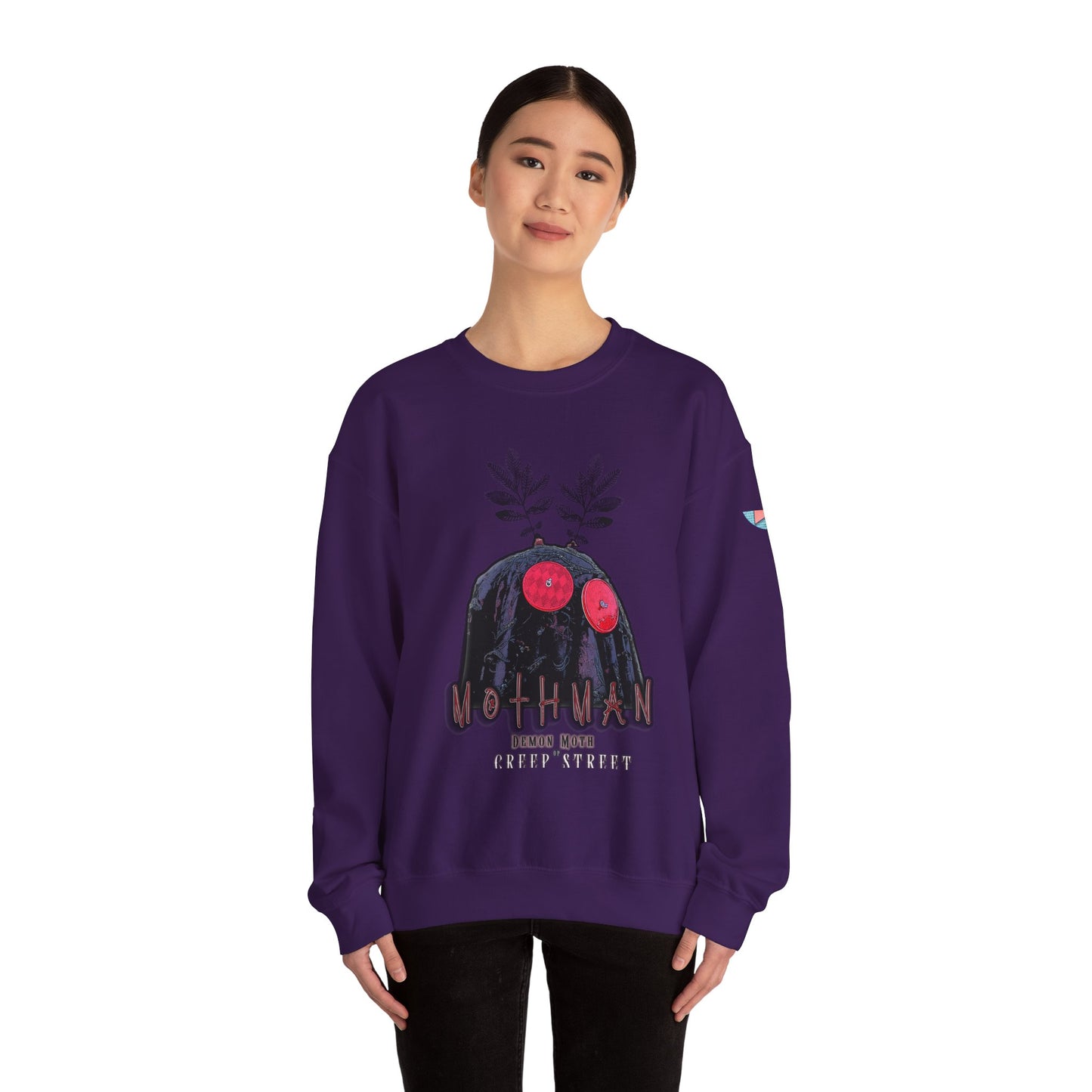 PURPLE MOTHMAN CREWNECK