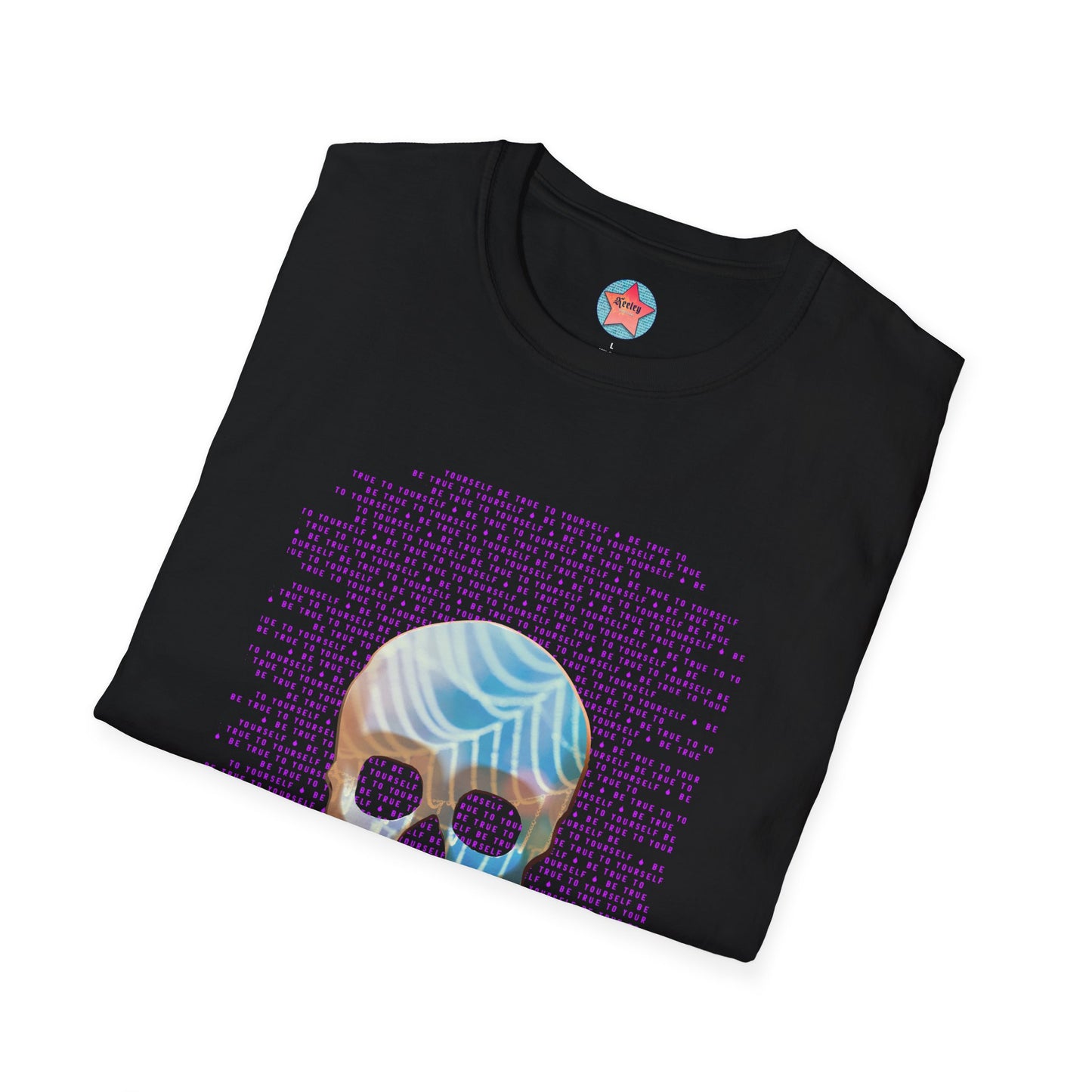 BE TRUE TO YOURSELF SKULL PURPLE Unisex Softstyle T-Shirt