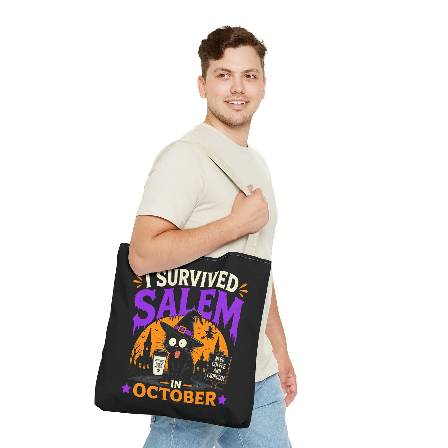 Survived Salem Cat - Tote Bag (AOP)