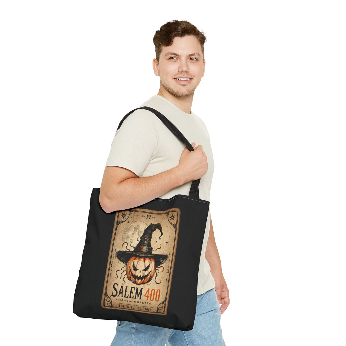 PUNKIN TAROT Tote Bag (AOP) – alternate view | SalemFootsteps