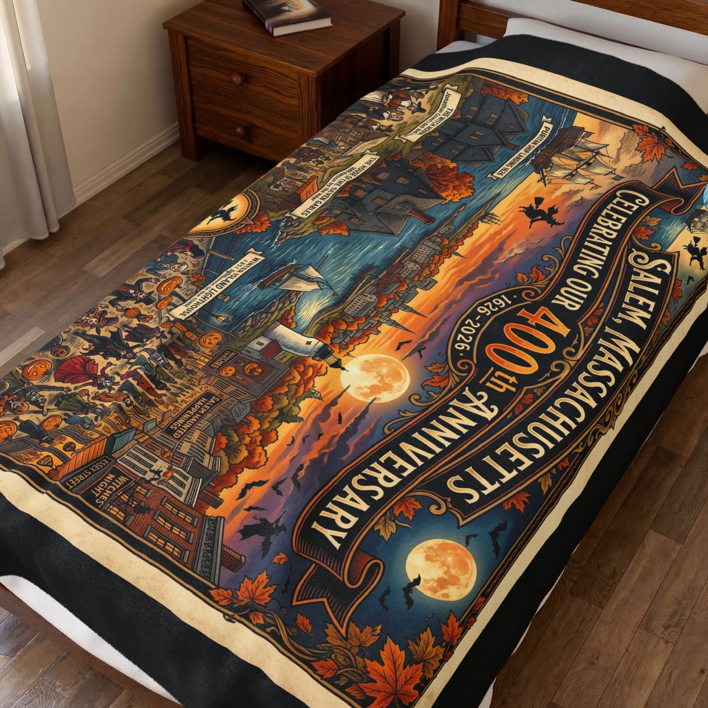 Salem 400 Velveteen Plush Blanket