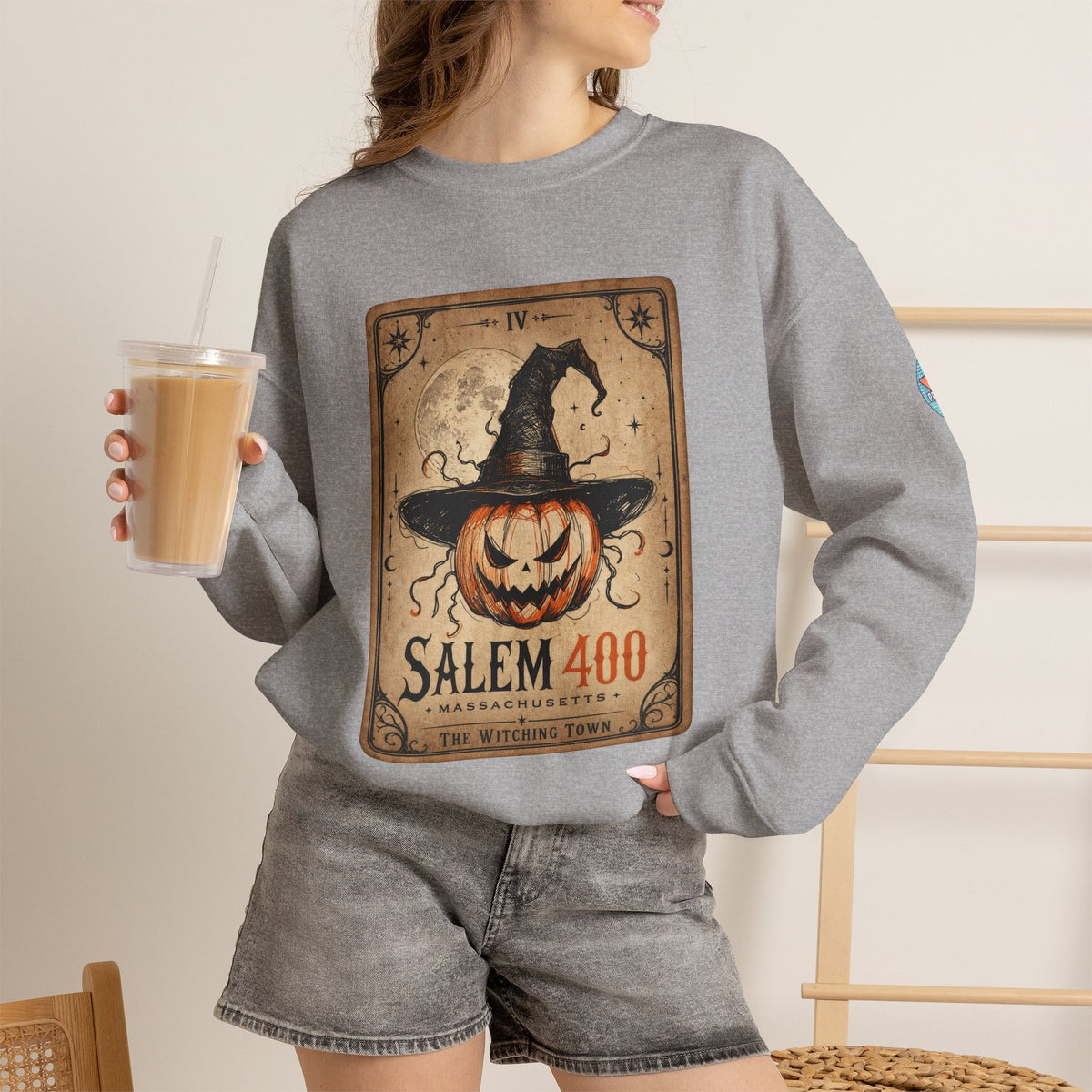 PUNKIN TAROT Unisex Heavy Blend™ Crewneck Sweatshirt – alternate view | SalemFootsteps