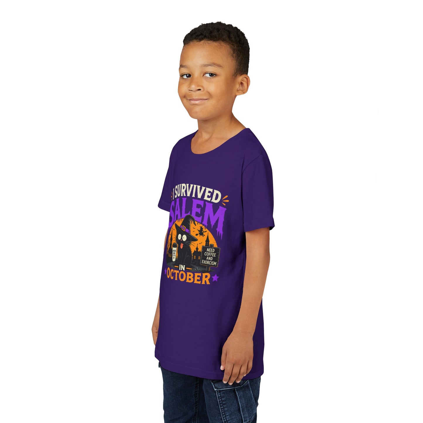 Survived Salem Cat - Youth Short Sleeve Tee