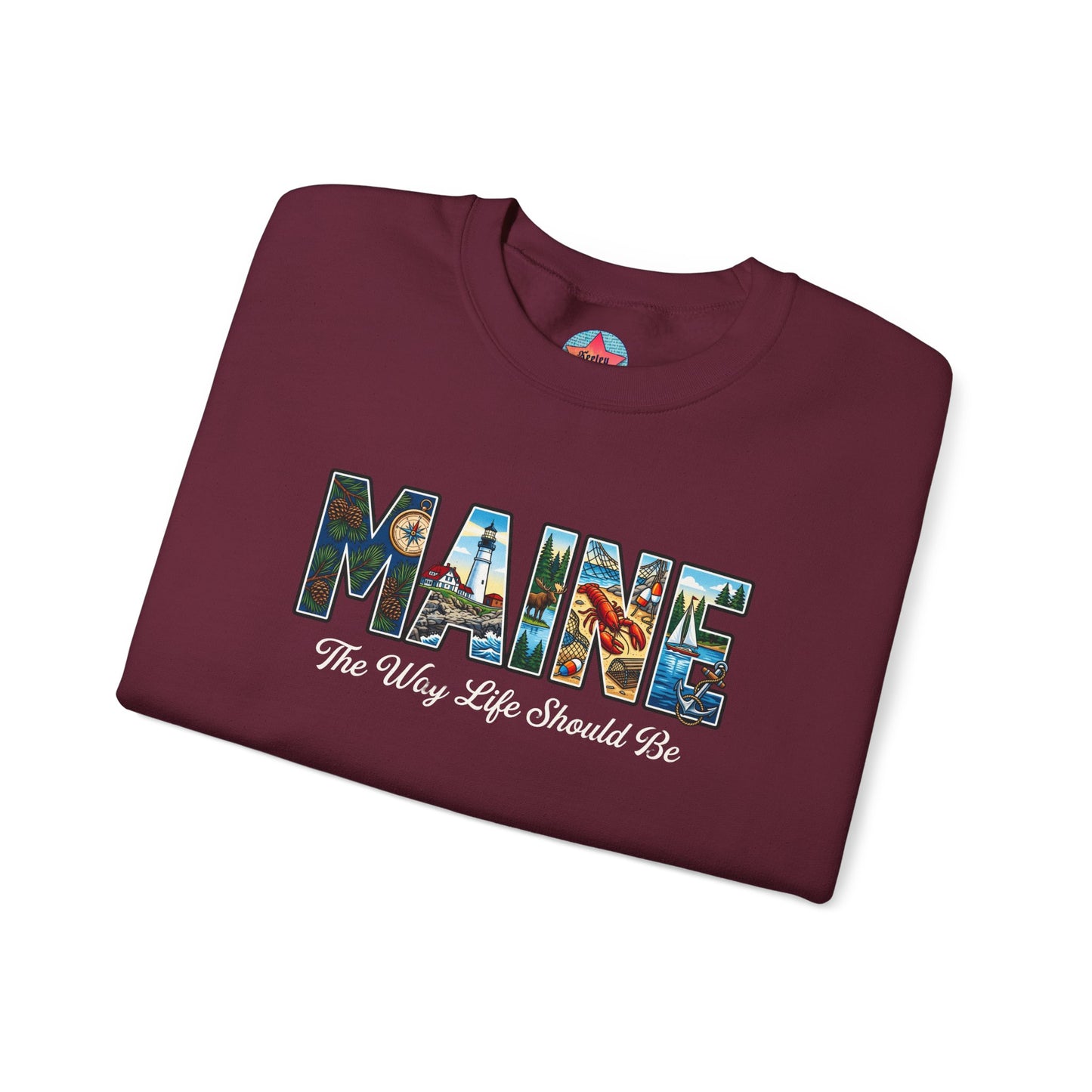 MAINE: The Way Life Should Be - Unisex Heavy Blend™ Crewneck Sweatshirt