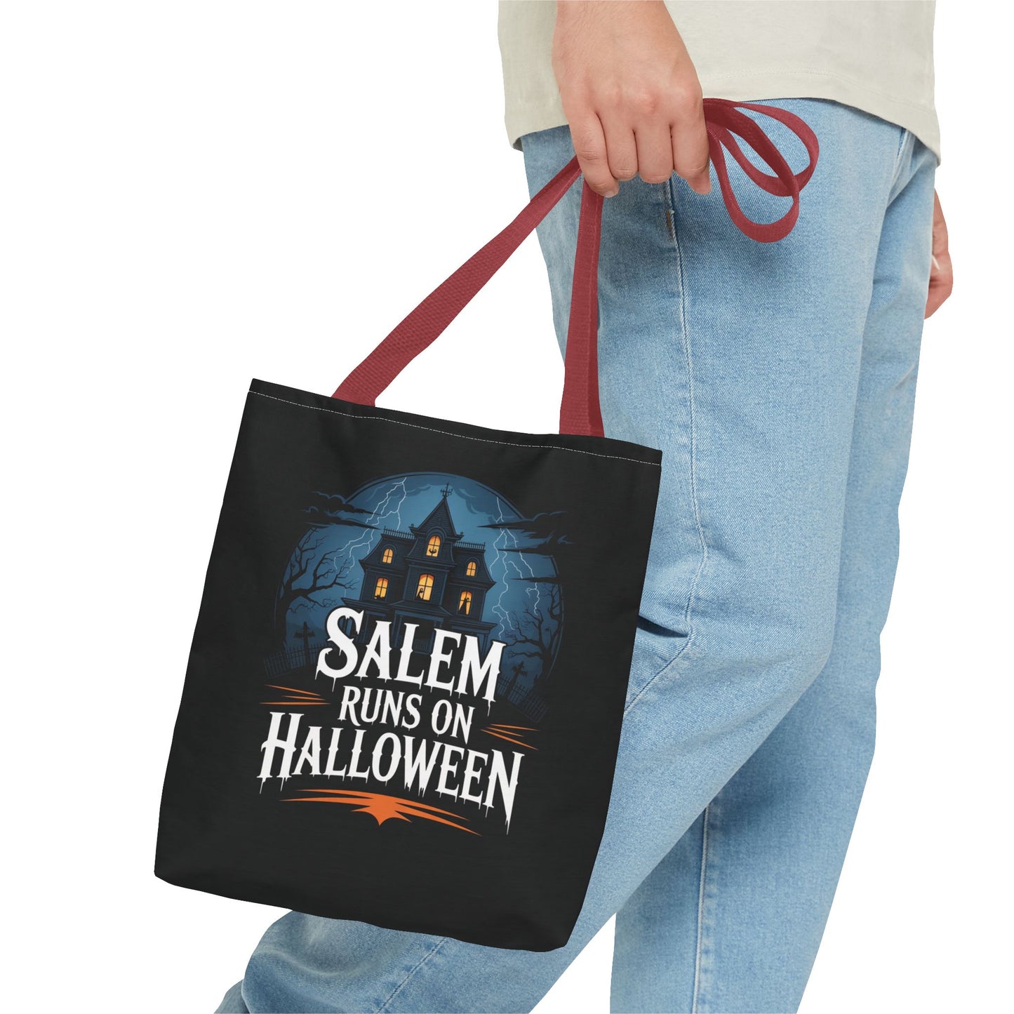 Salem Runs on Halloween Tote Bag (AOP)