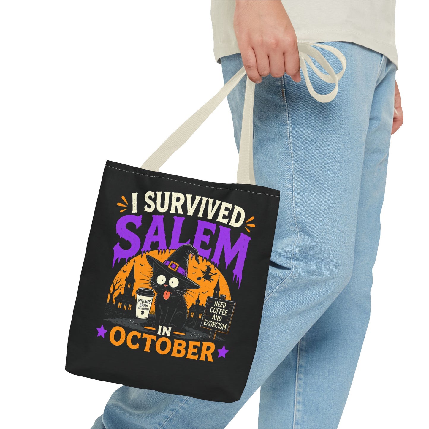 Survived Salem Cat - Tote Bag (AOP)