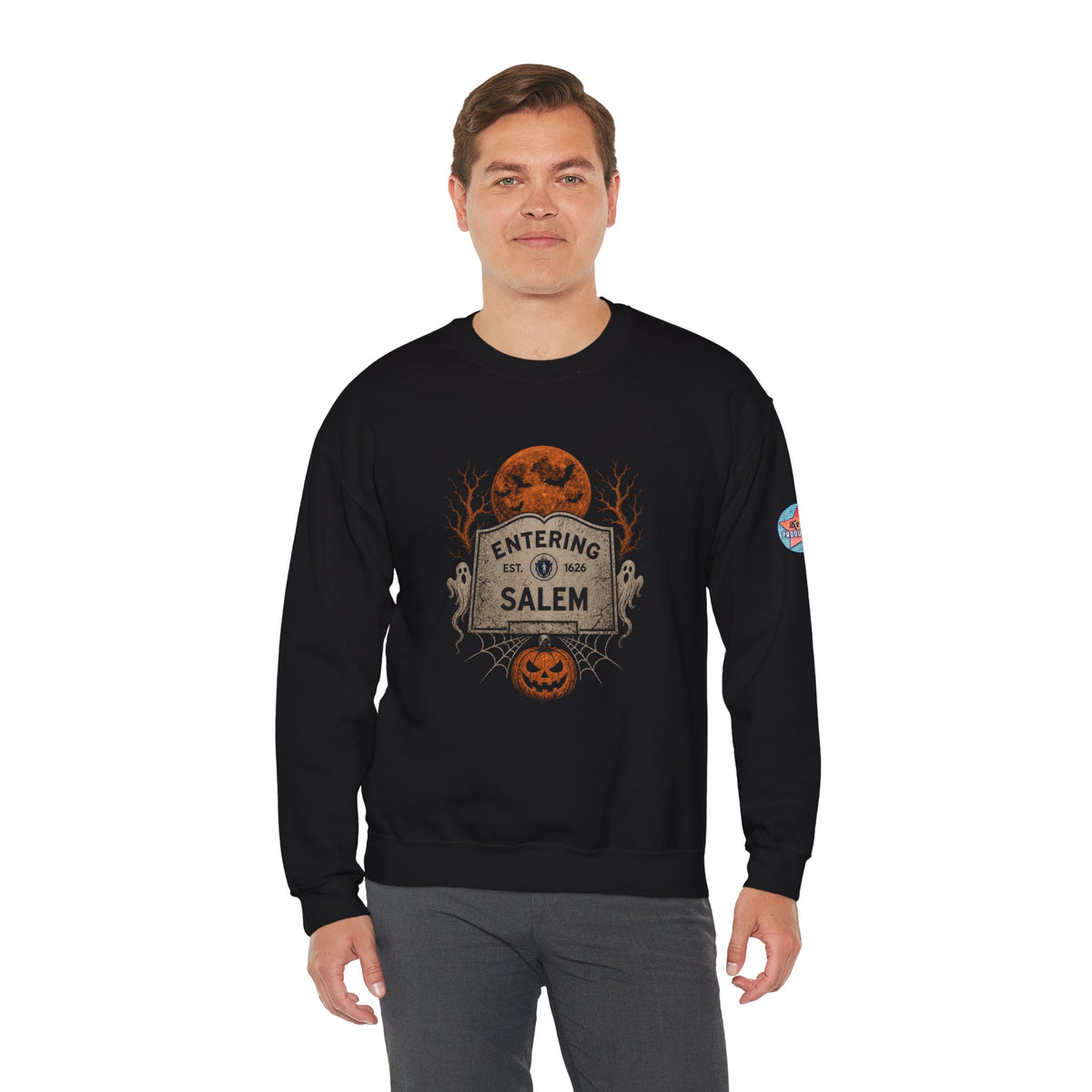 Halloween Entering Salem Unisex Heavy Blend™ Crewneck Sweatshirt