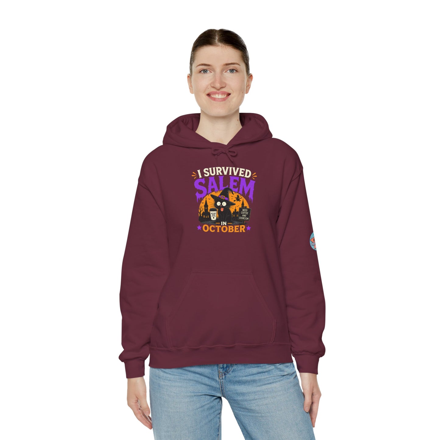 Survived Salem Cat - Unisex Heavy Blend™ Hooded Sweatshirt