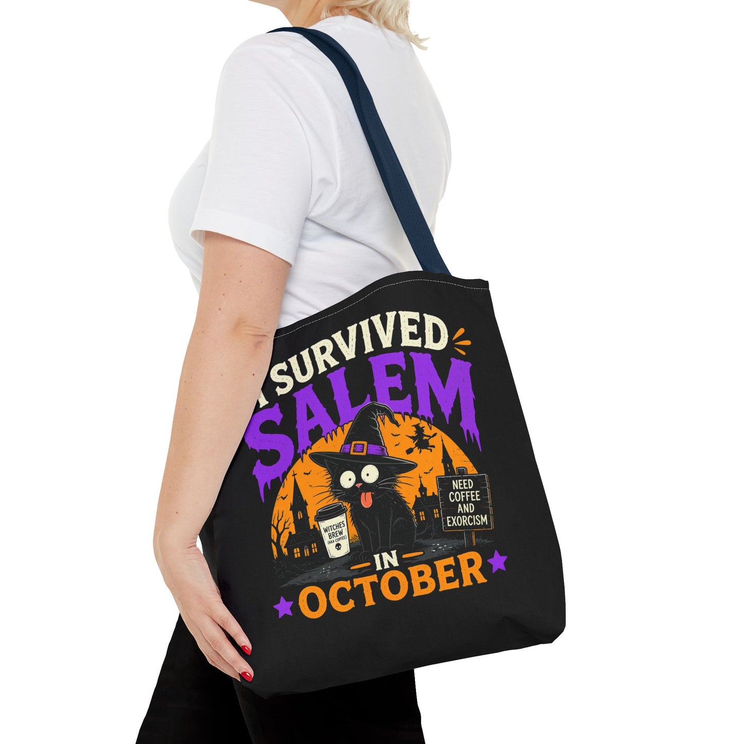 Survived Salem Cat - Tote Bag (AOP)