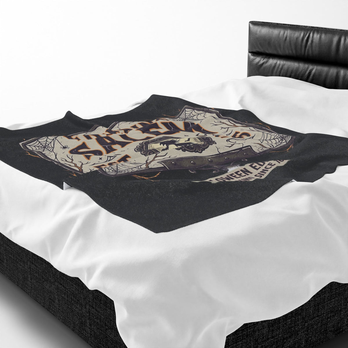 Spooky Entering Salem Velveteen Plush Blanket