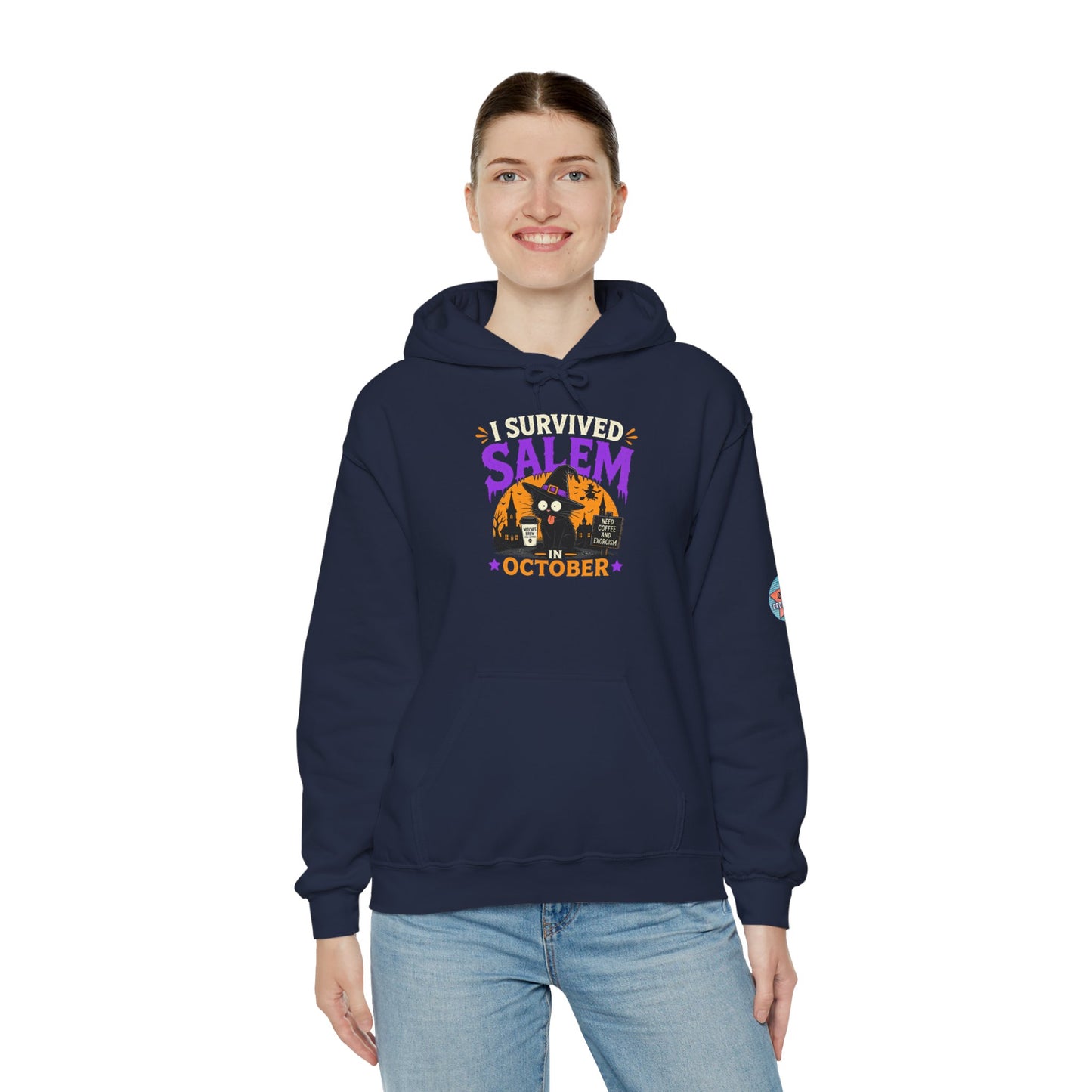 Survived Salem Cat - Unisex Heavy Blend™ Hooded Sweatshirt