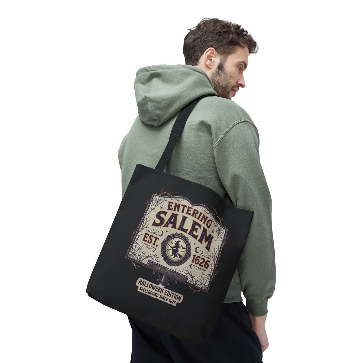 Spooky Entering Salem Tote Bag (AOP)
