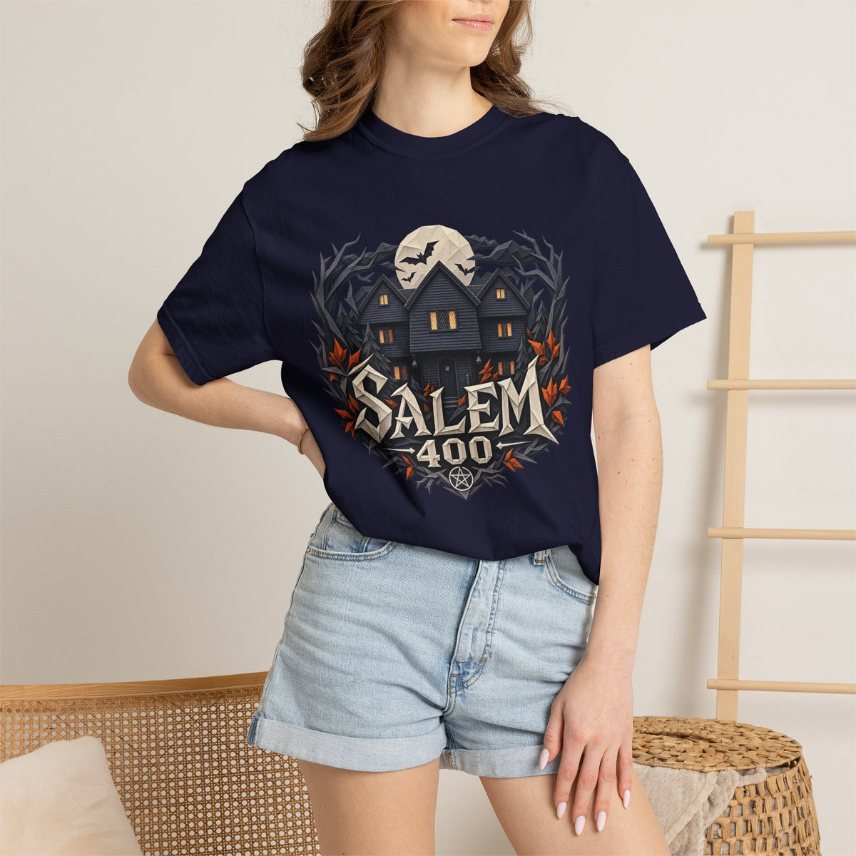 Salem 400 Witch House - Unisex Garment-Dyed T-shirt
