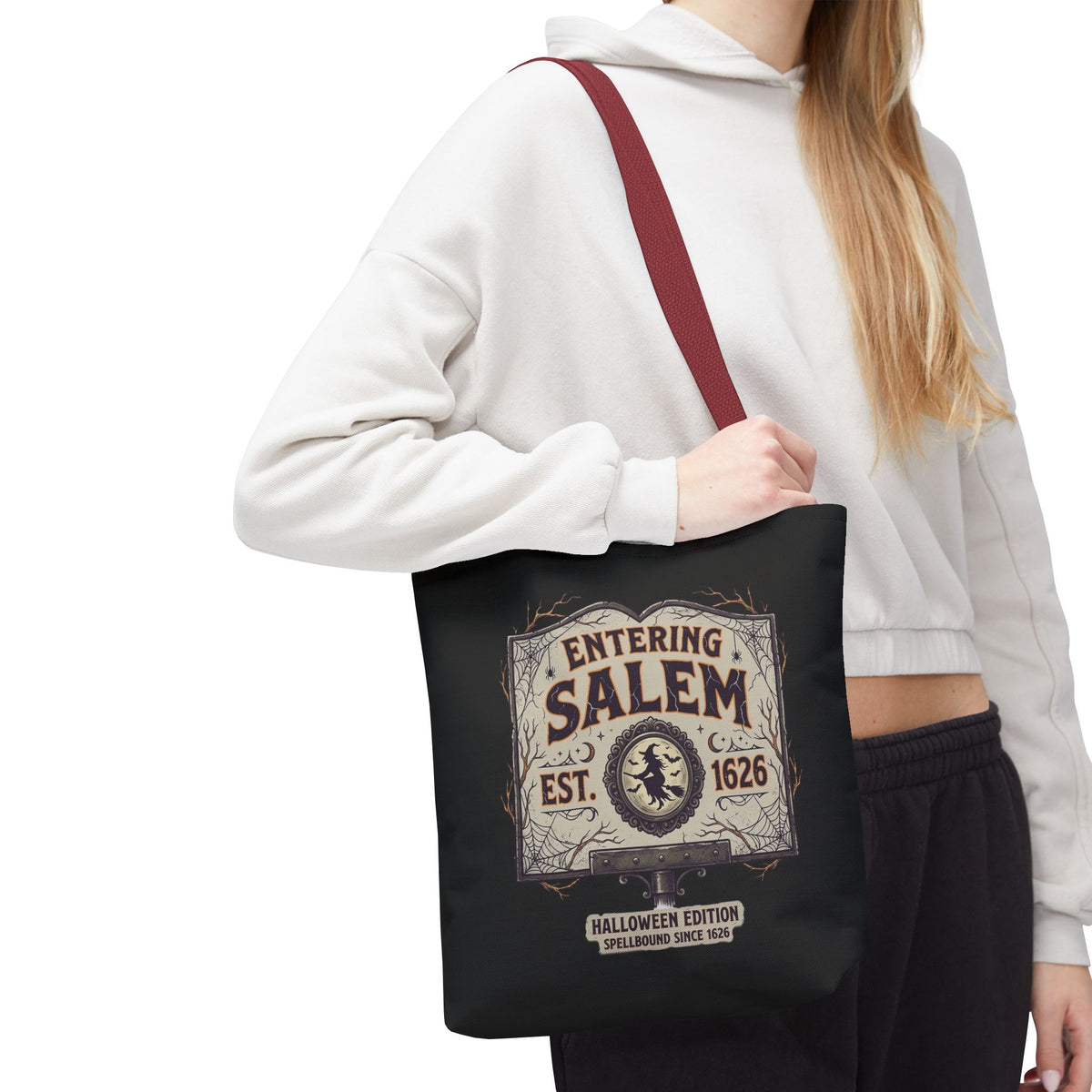 Spooky Entering Salem Tote Bag (AOP)