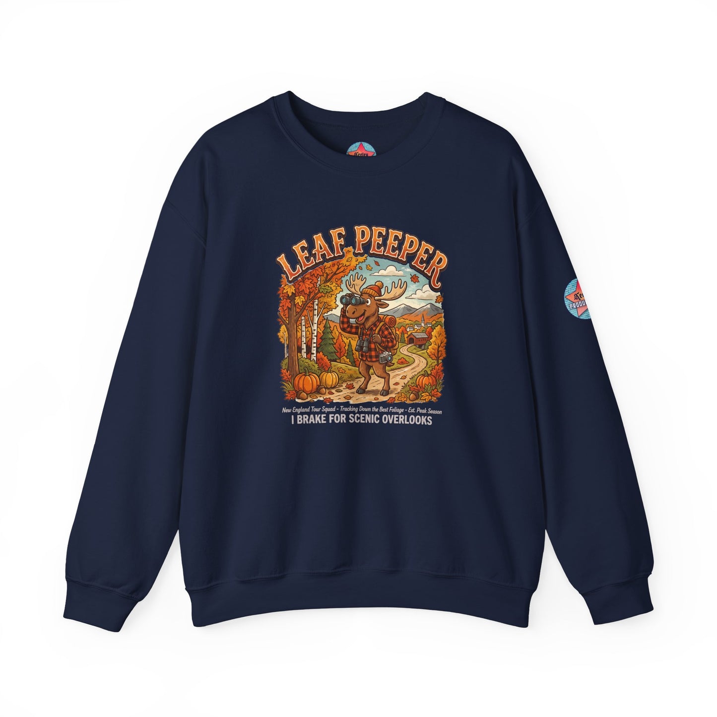 Leaf Peeper Moose - Unisex Heavy Blend™ Crewneck Sweatshirt