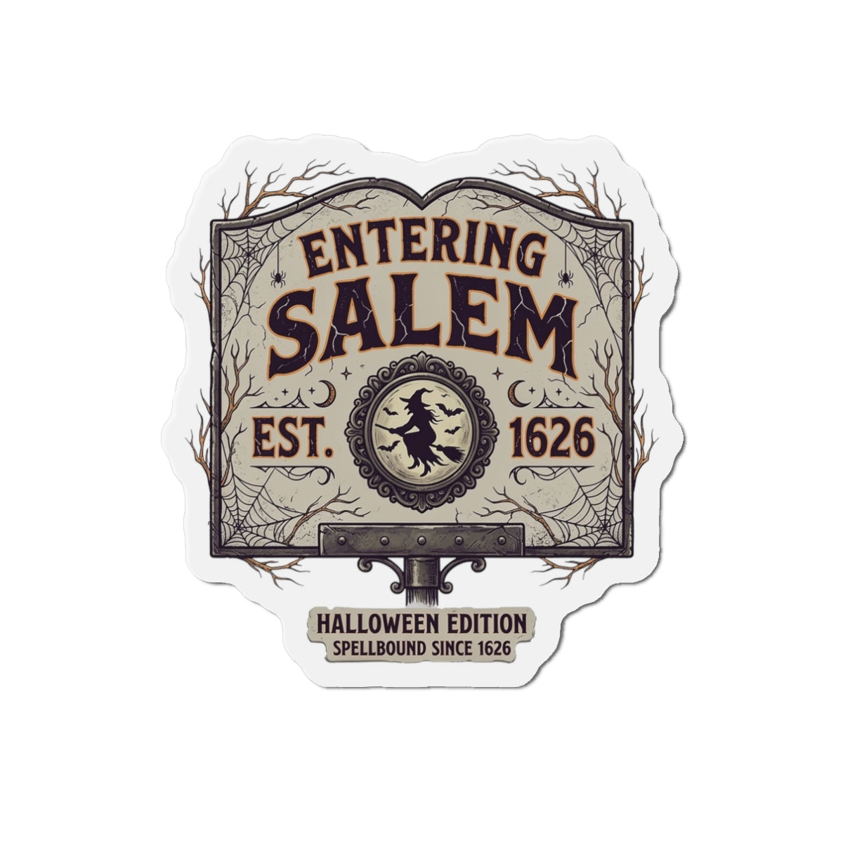 Spooky Entering Salem Die-Cut Magnets