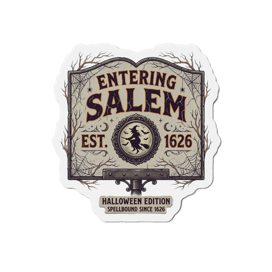 Spooky Entering Salem Die-Cut Magnets