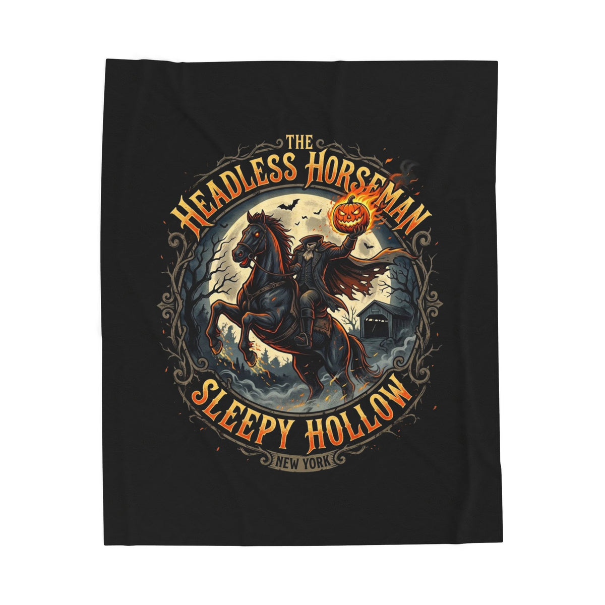 HEADLESS HORSEMAN Velveteen Plush Blanket