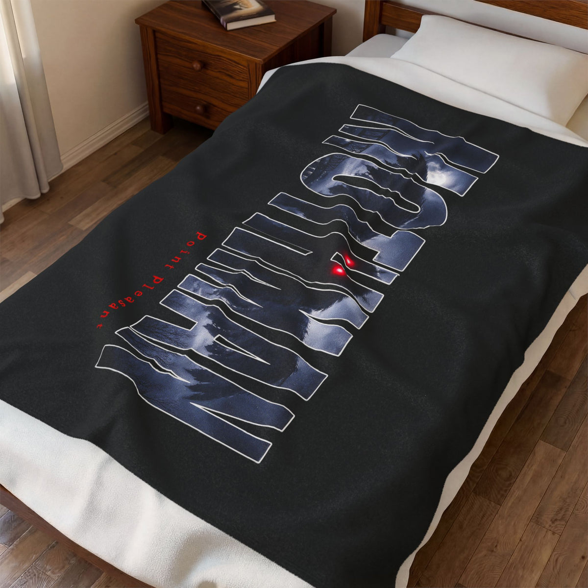 MOTHMAN LURKS Velveteen Plush Blanket