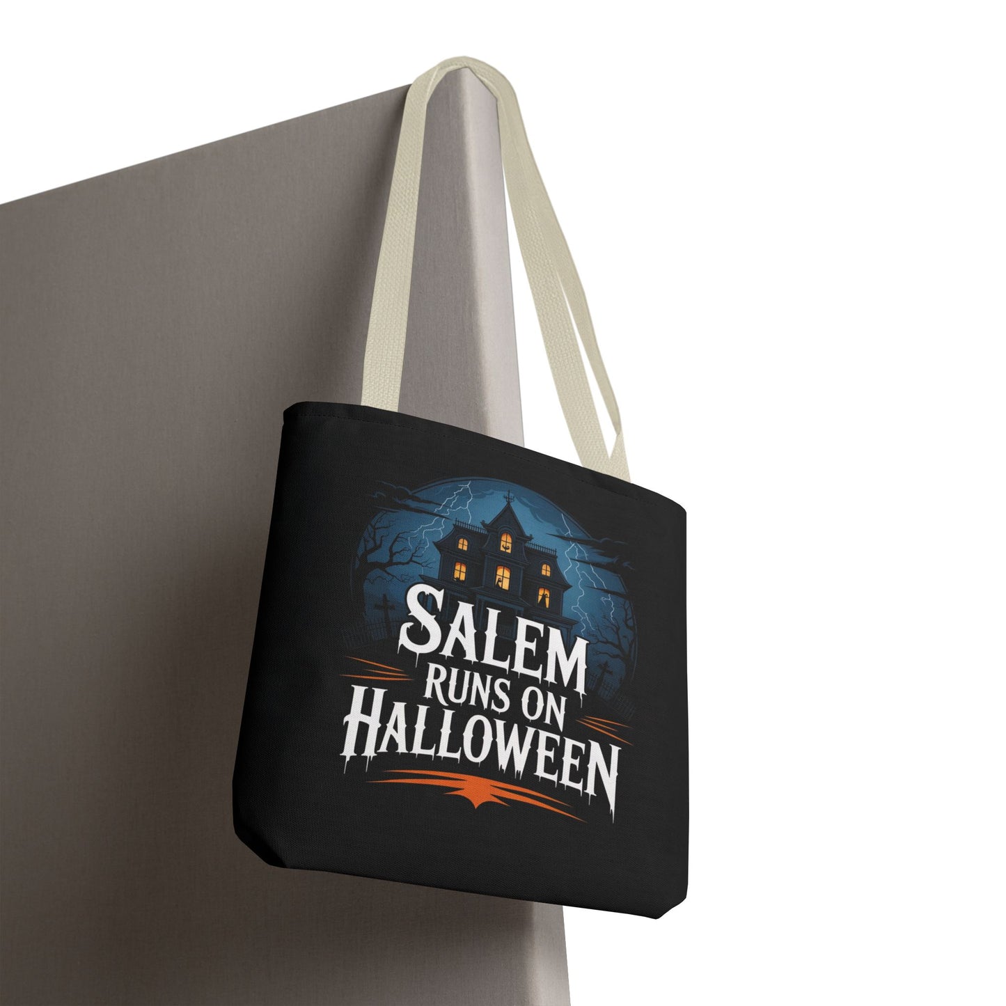 Salem Runs on Halloween Tote Bag (AOP)