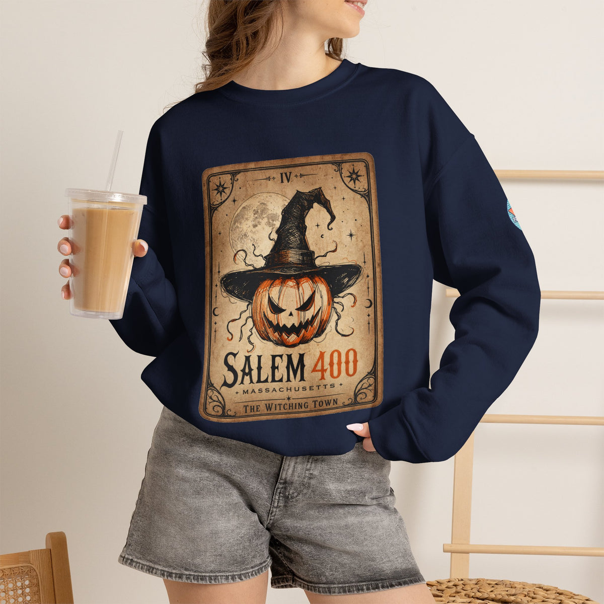 PUNKIN TAROT Unisex Heavy Blend™ Crewneck Sweatshirt – alternate view | SalemFootsteps