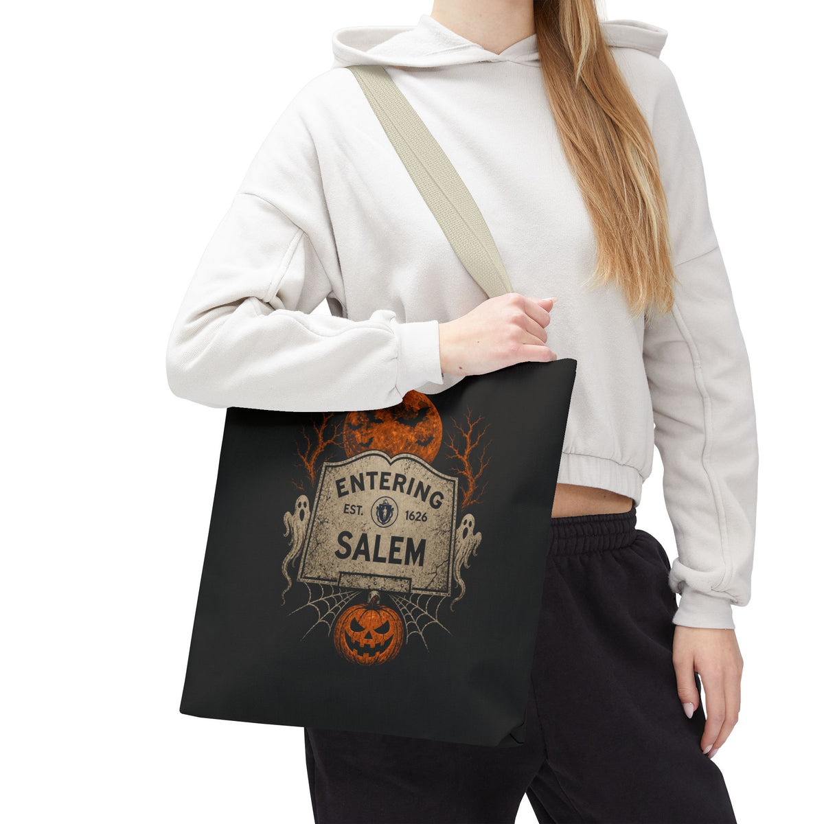Halloween Entering Salem Tote Bag (AOP)