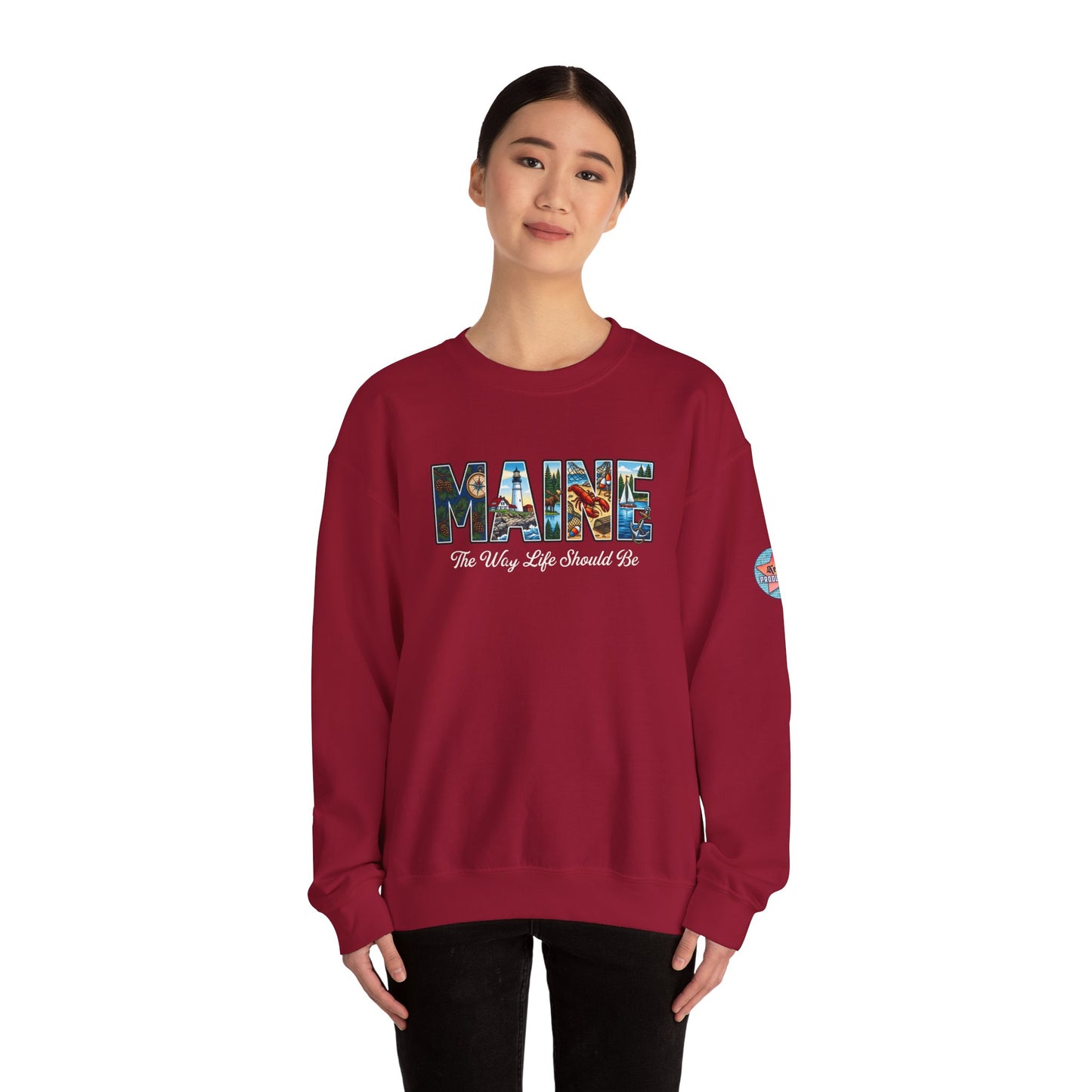 MAINE: The Way Life Should Be - Unisex Heavy Blend™ Crewneck Sweatshirt