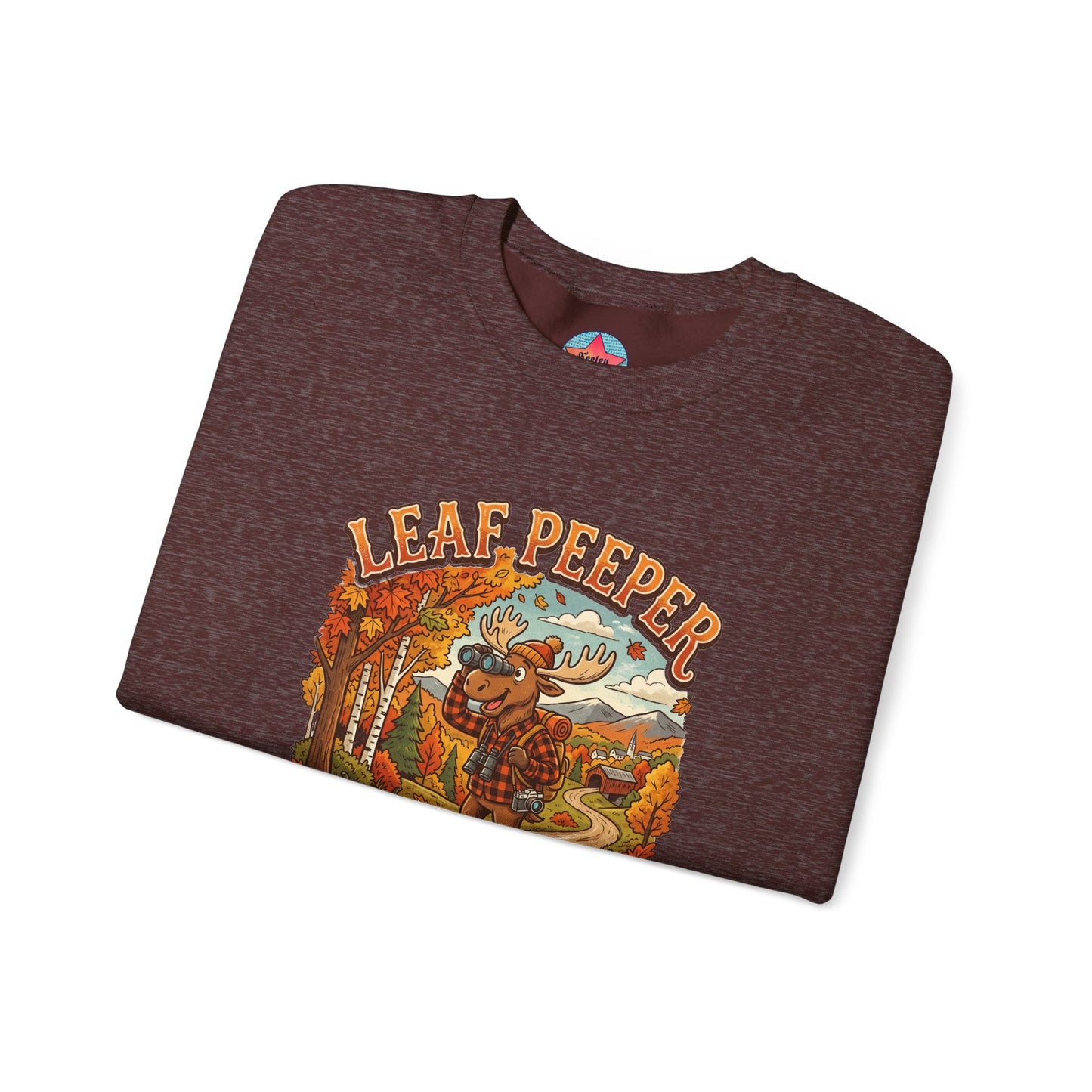 Leaf Peeper Moose - Unisex Heavy Blend™ Crewneck Sweatshirt