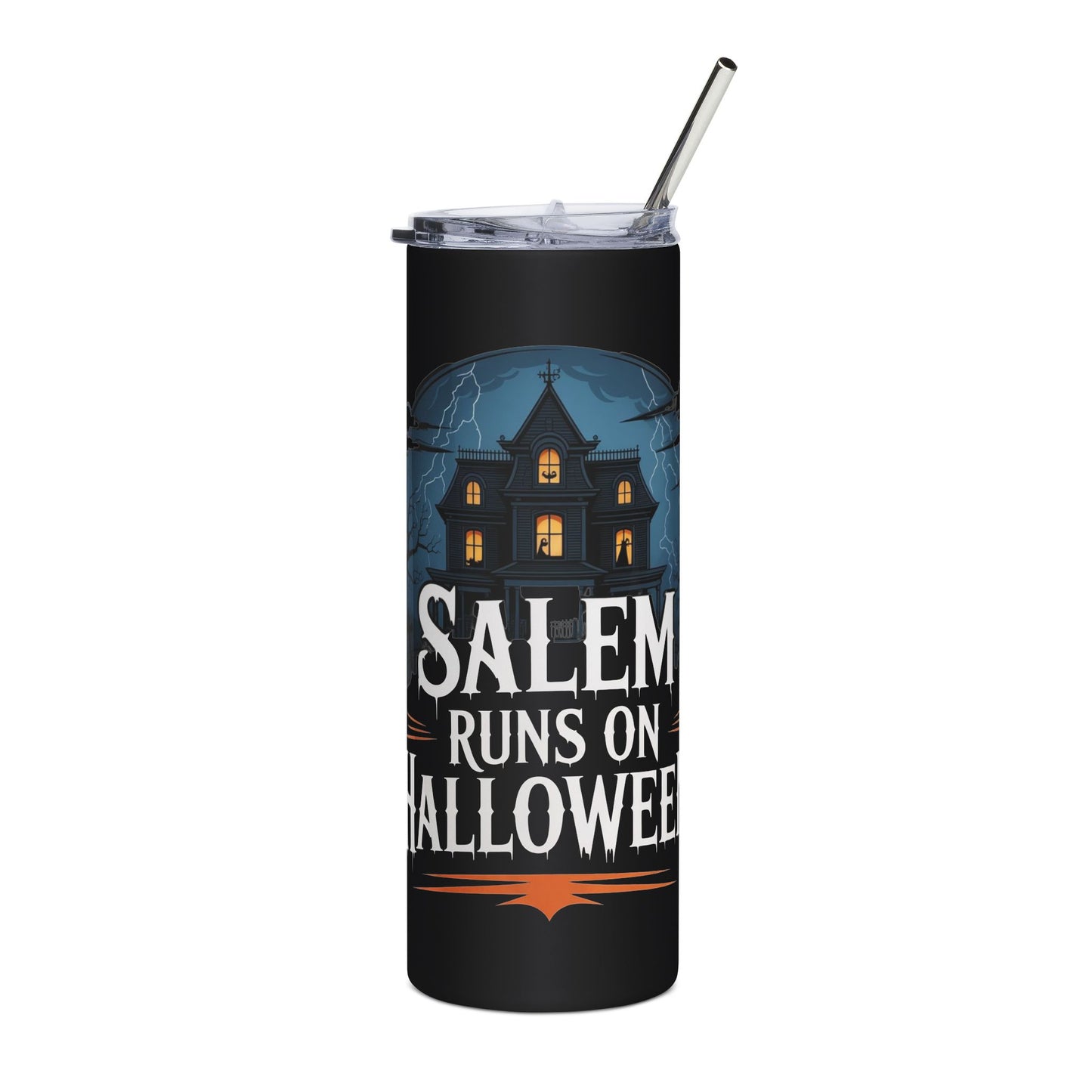 Salem Runs on Halloween Stainless Steel Tumbler, 20oz