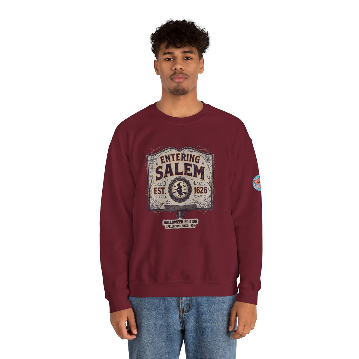 Spooky Entering Salem Unisex Heavy Blend™ Crewneck Sweatshirt
