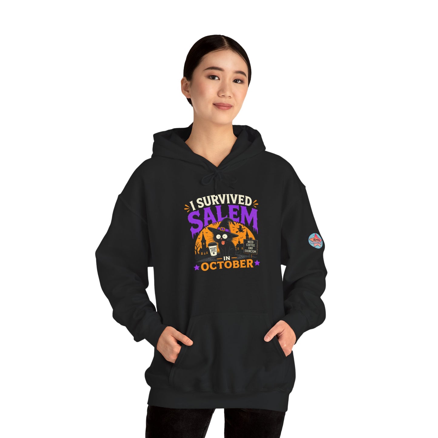 Survived Salem Cat - Unisex Heavy Blend™ Hooded Sweatshirt
