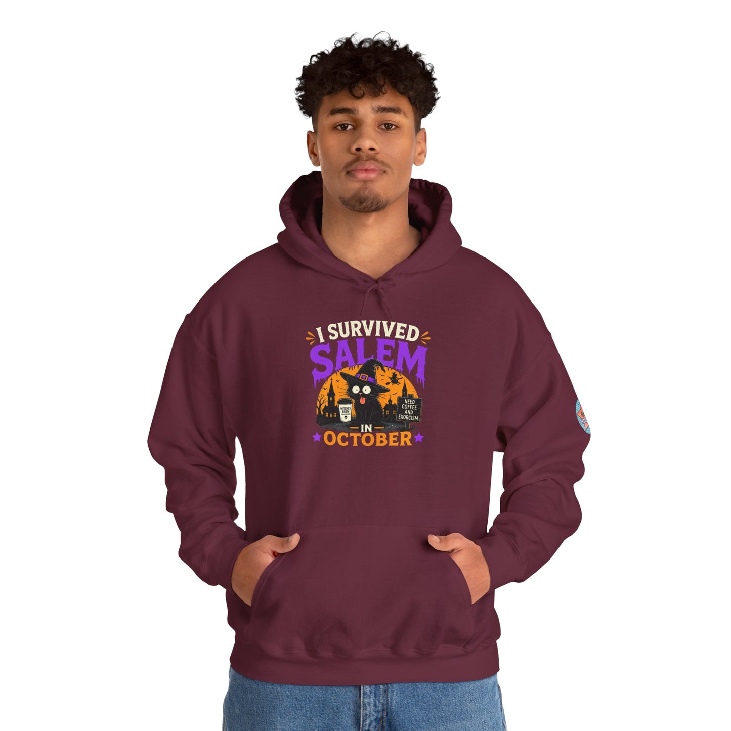 Survived Salem Cat - Unisex Heavy Blend™ Hooded Sweatshirt