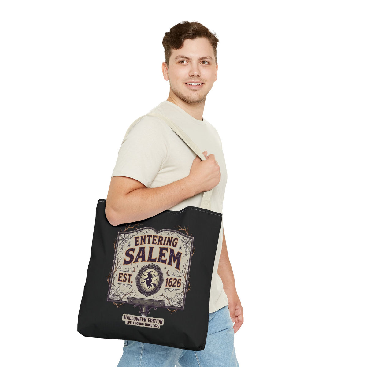 Spooky Entering Salem Tote Bag (AOP)