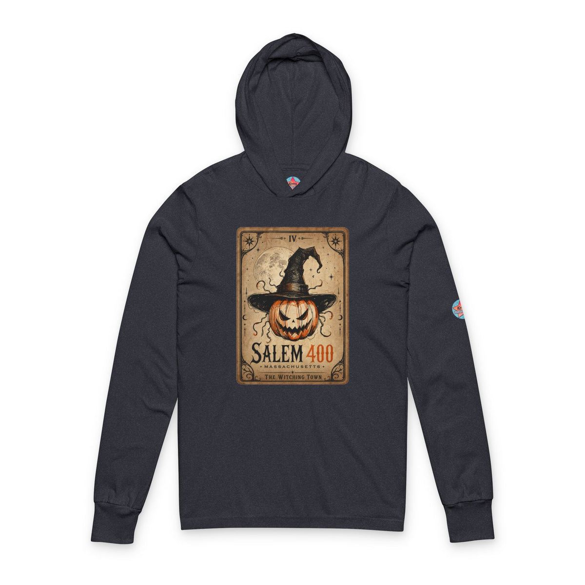 PUNKIN TAROT Unisex Hooded Long Sleeve Tee – alternate view | SalemFootsteps