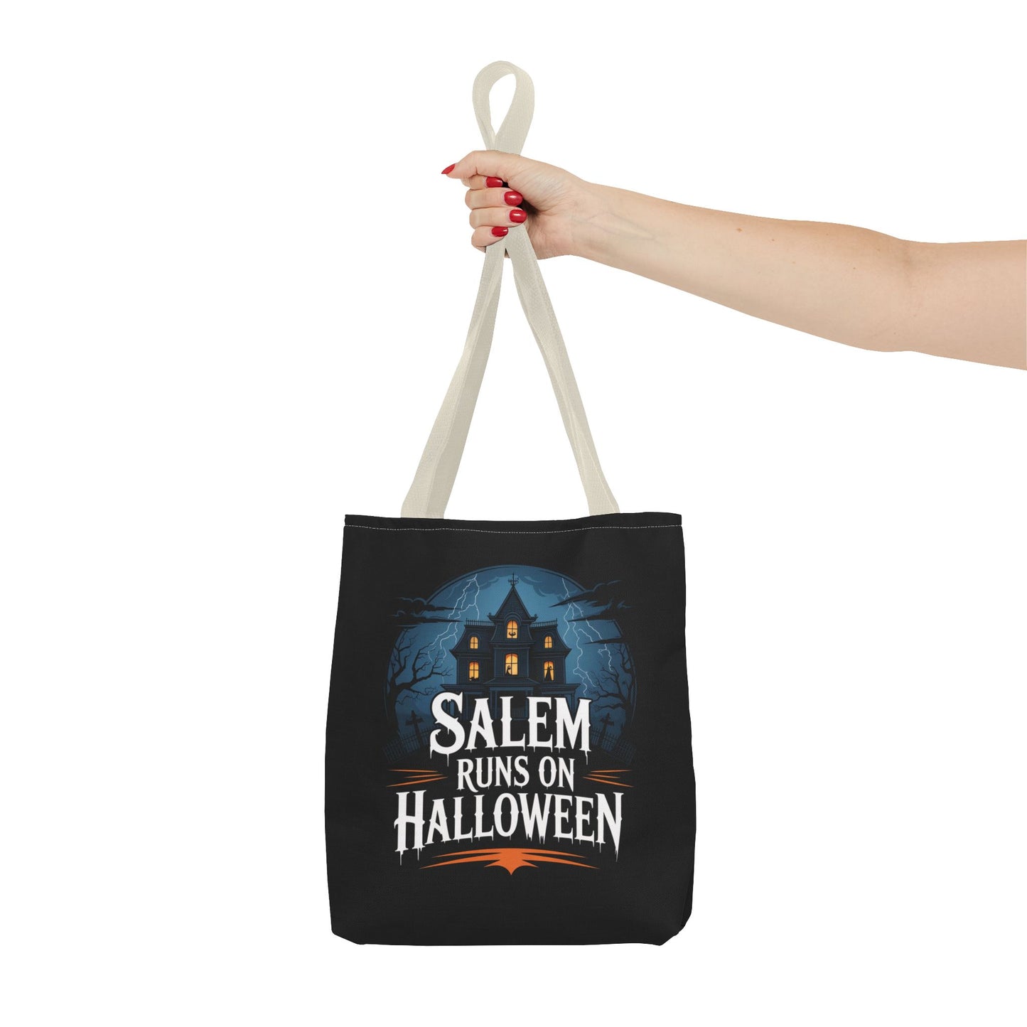 Salem Runs on Halloween Tote Bag (AOP)
