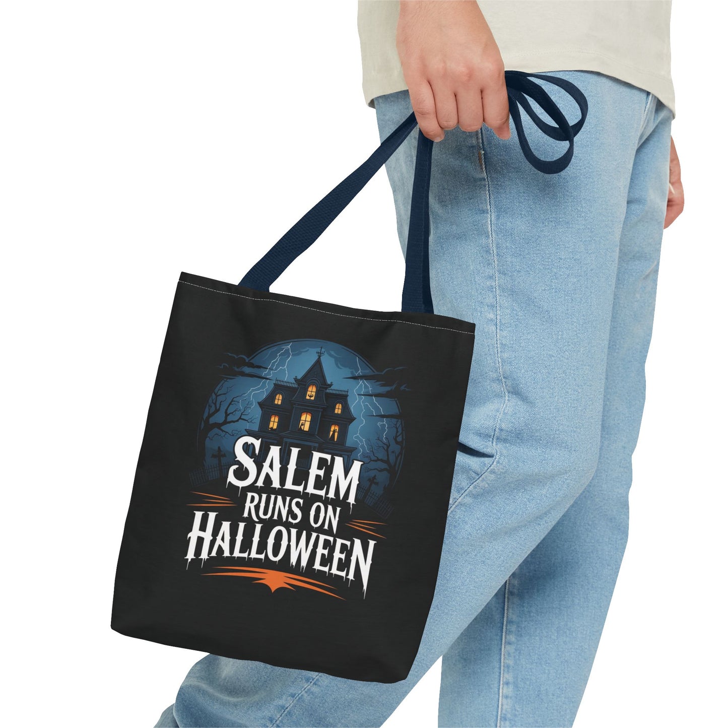 Salem Runs on Halloween Tote Bag (AOP)