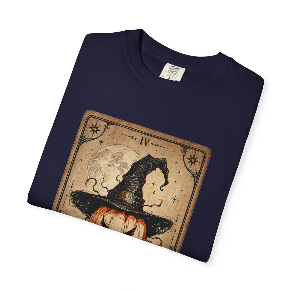 PUNKIN TAROT Unisex Garment-Dyed T-shirt – alternate view | SalemFootsteps