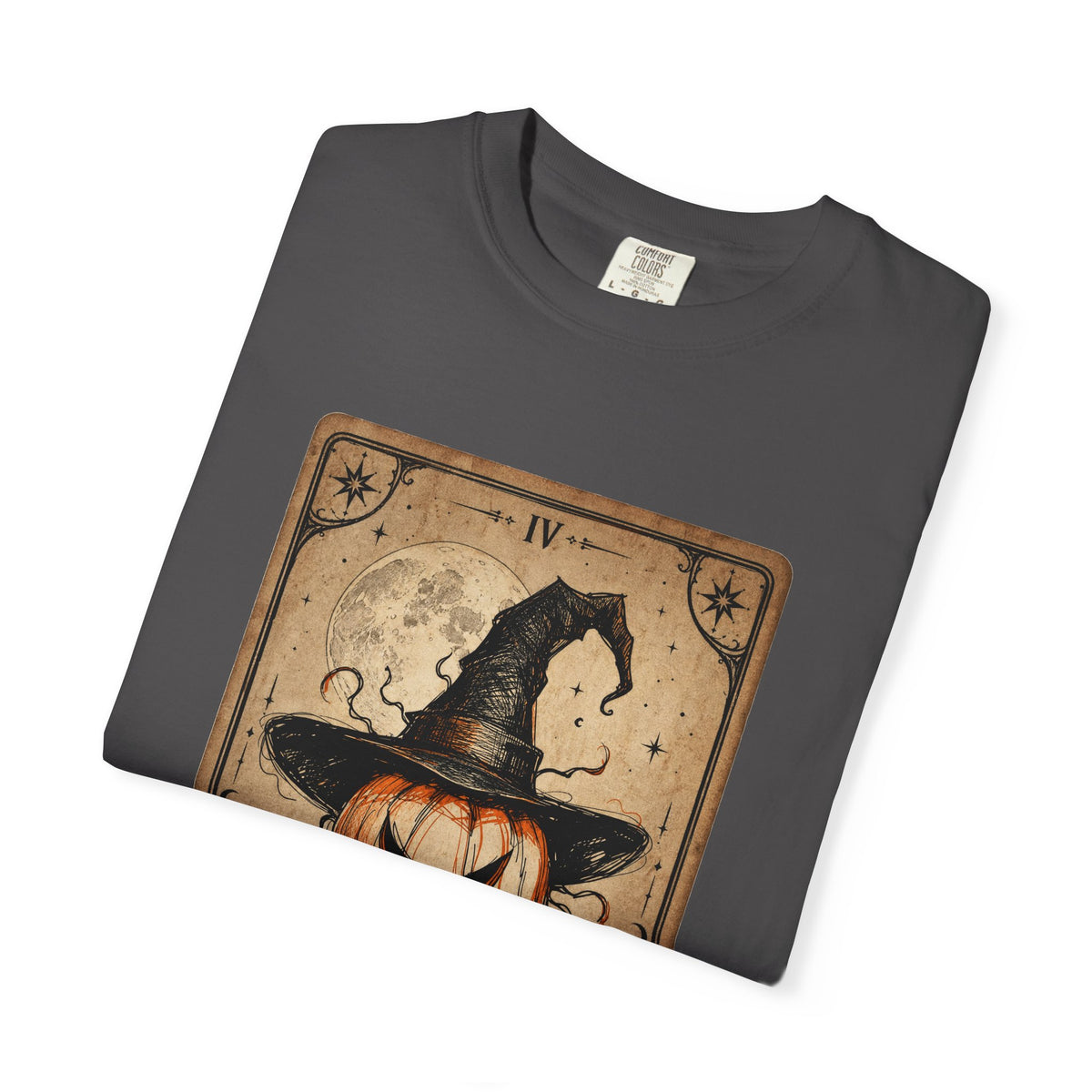 PUNKIN TAROT Unisex Garment-Dyed T-shirt – alternate view | SalemFootsteps