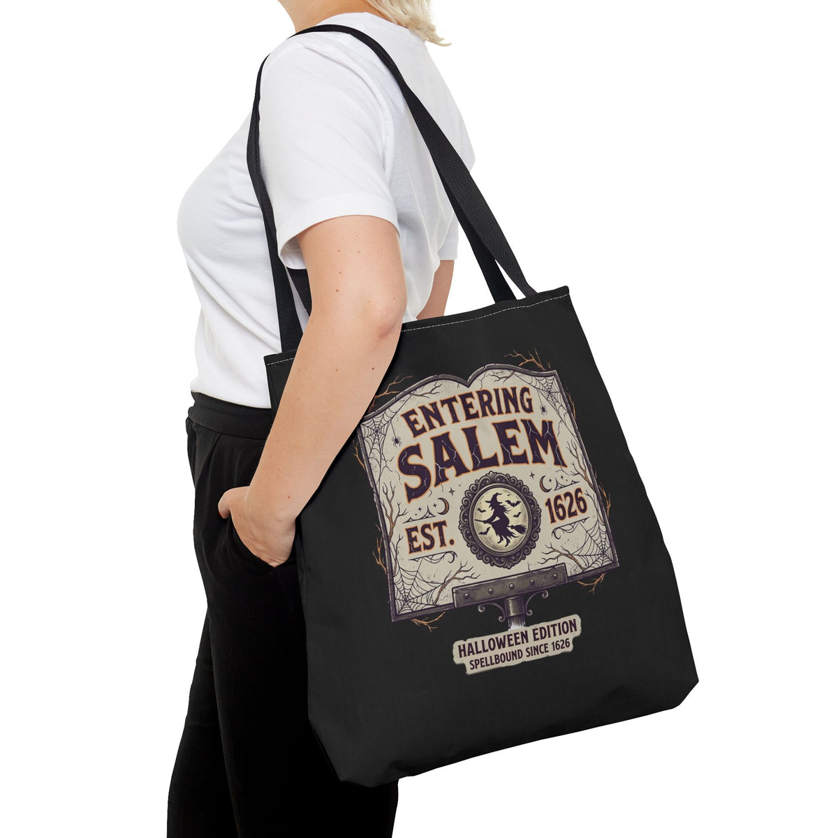Spooky Entering Salem Tote Bag (AOP)