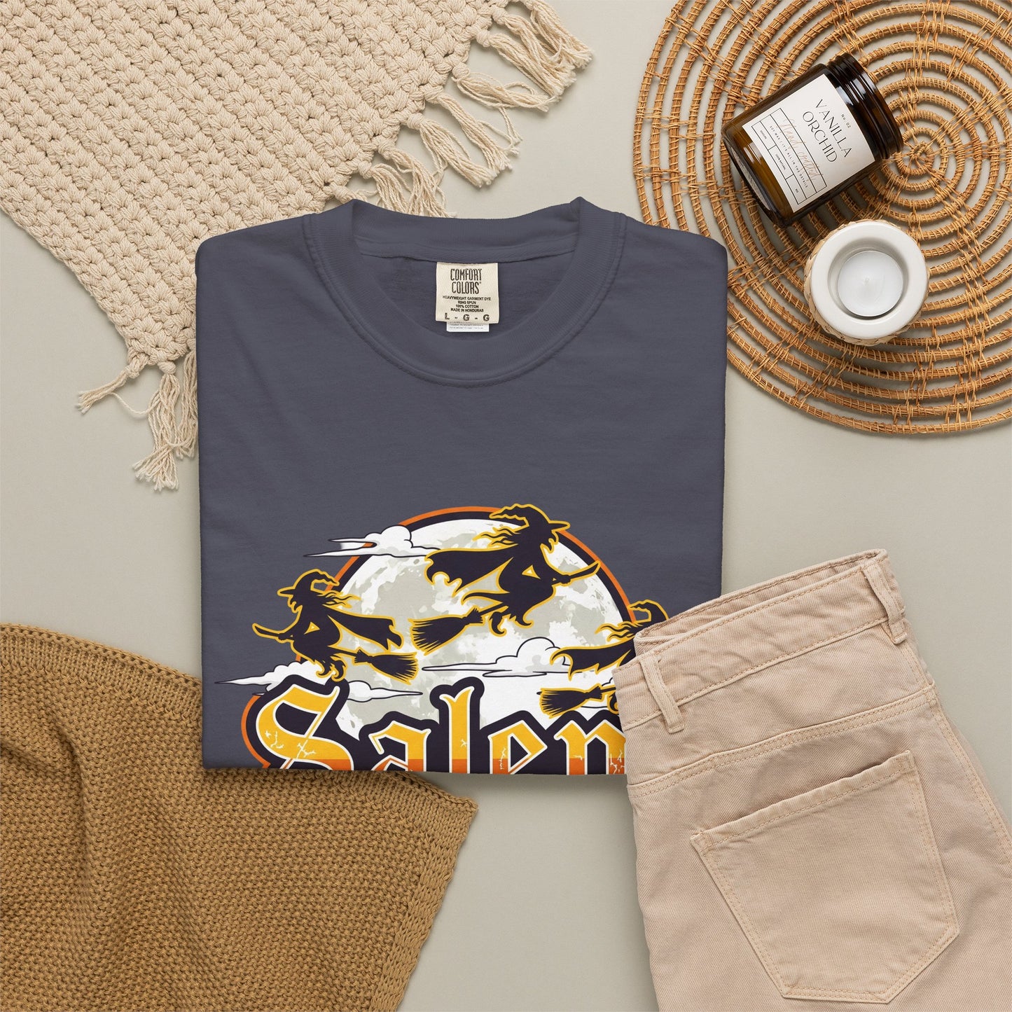 SALEM LOGO Unisex Garment-Dyed T-shirt