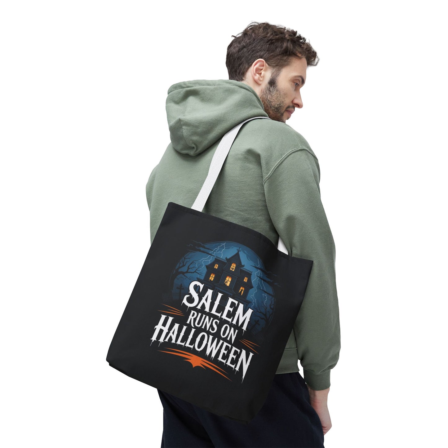 Salem Runs on Halloween Tote Bag (AOP)