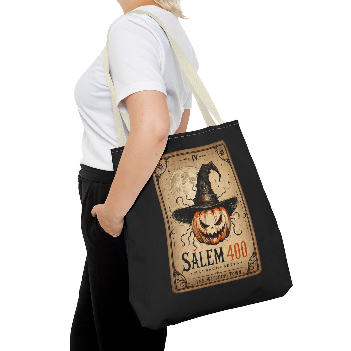 PUNKIN TAROT Tote Bag (AOP) – alternate view | SalemFootsteps