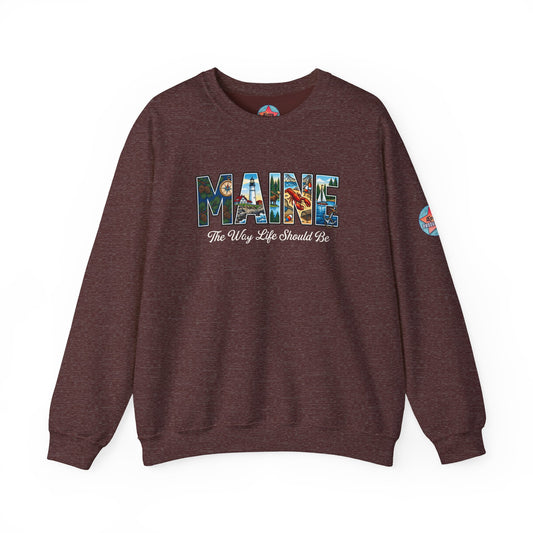 MAINE: The Way Life Should Be - Unisex Heavy Blend™ Crewneck Sweatshirt