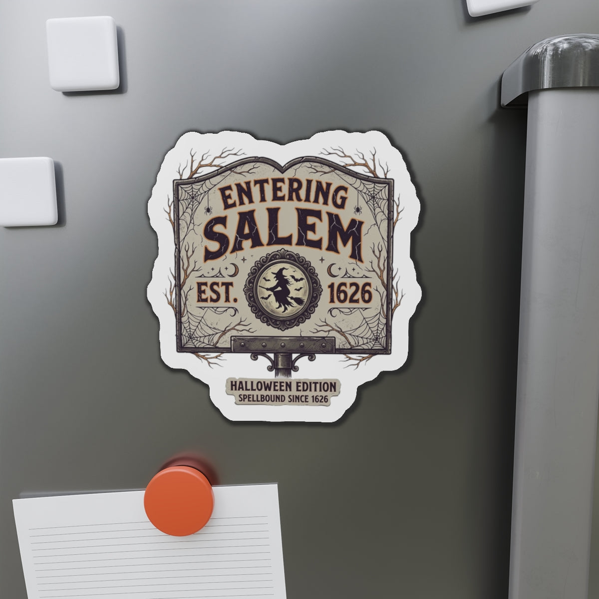 Spooky Entering Salem Die-Cut Magnets