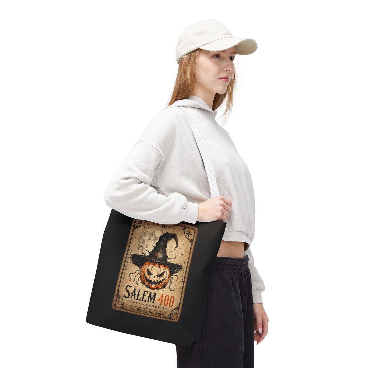 PUNKIN TAROT Tote Bag (AOP) – alternate view | SalemFootsteps