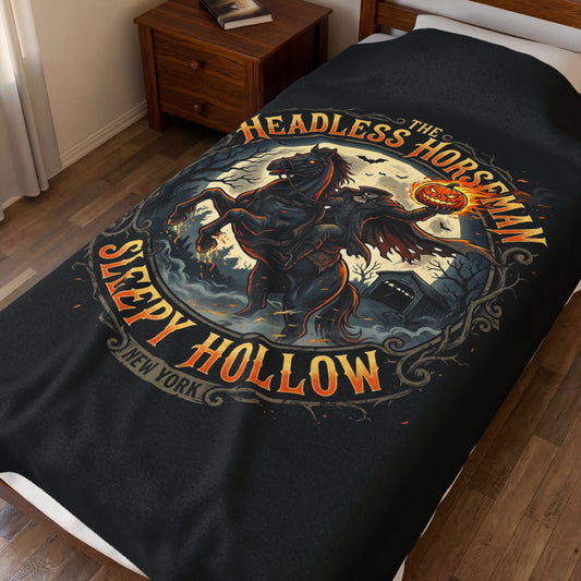 HEADLESS HORSEMAN Velveteen Plush Blanket