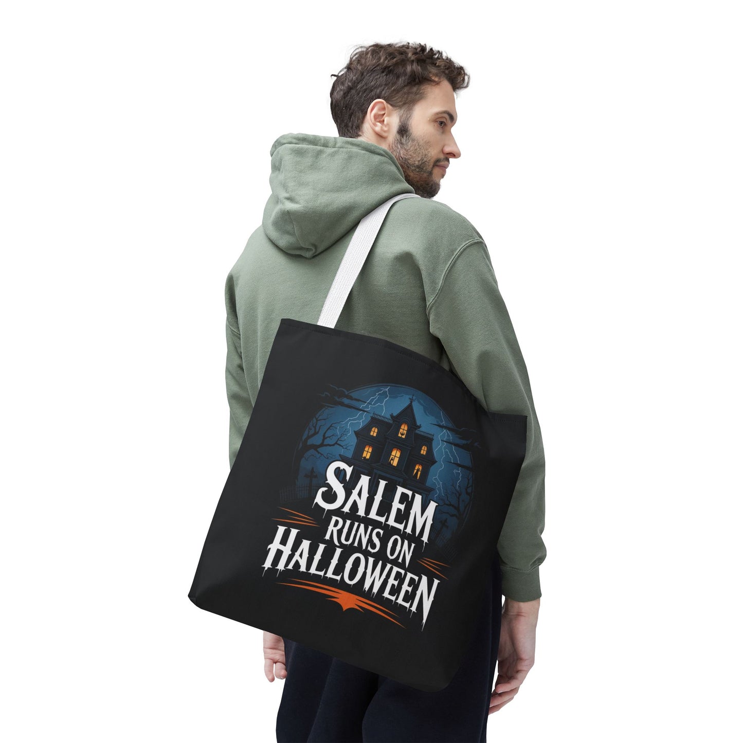 Salem Runs on Halloween Tote Bag (AOP)
