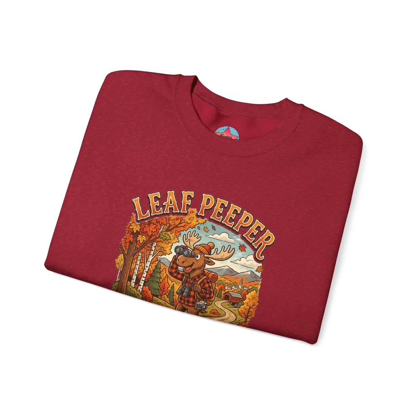 Leaf Peeper Moose - Unisex Heavy Blend™ Crewneck Sweatshirt