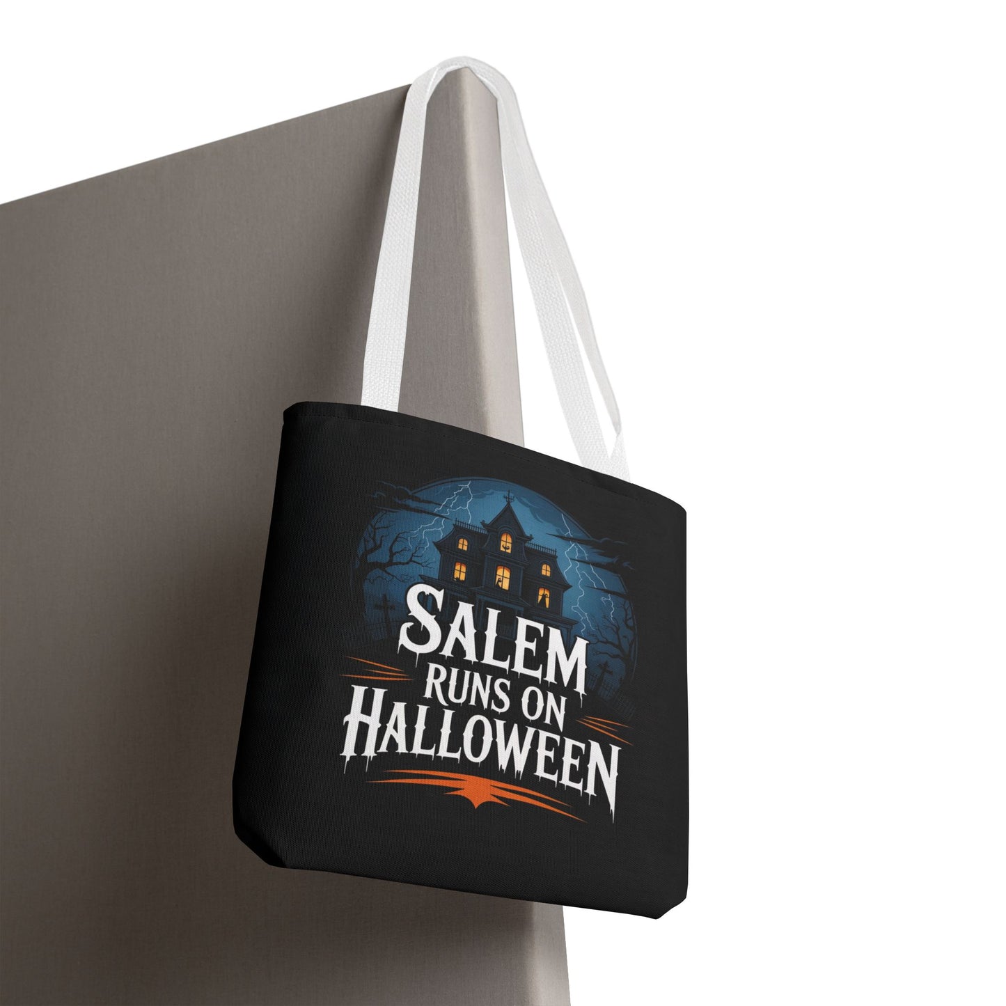 Salem Runs on Halloween Tote Bag (AOP)