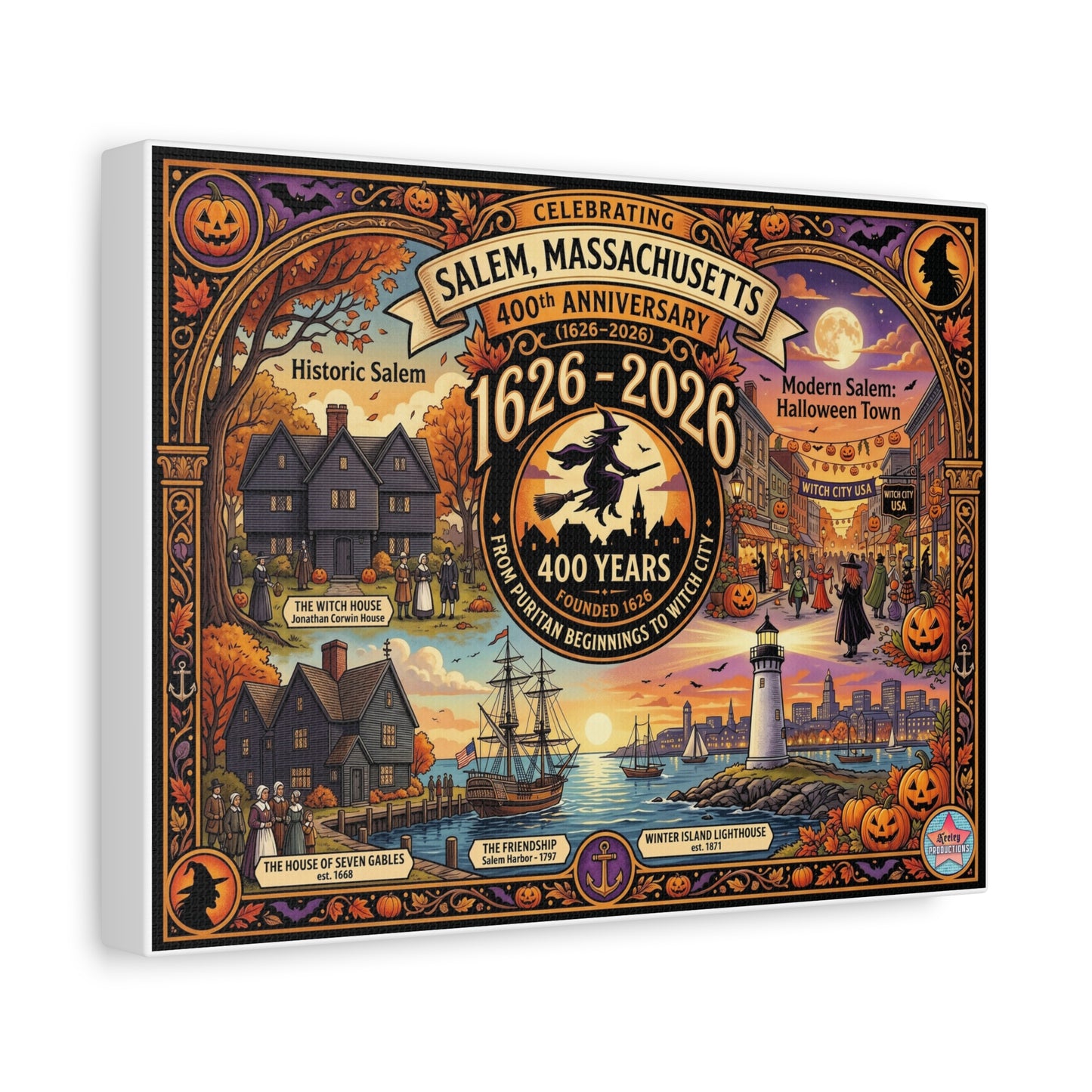 Celebrating Salem 400 Matte Canvas, Stretched, 1.25"